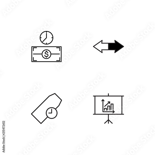 Business linear icons set. Simple outline vector icons