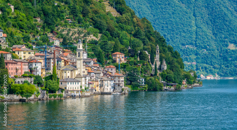 Scenic sight in Brienno, on the Como Lake, Lombardy, Italy.