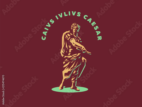 Caesar. Vector emblem.