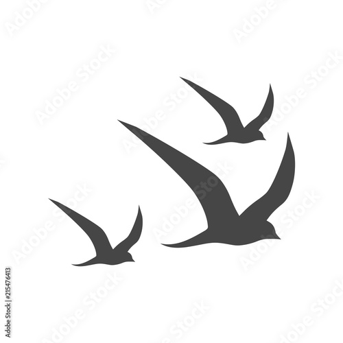 Vector Logo birds in flight