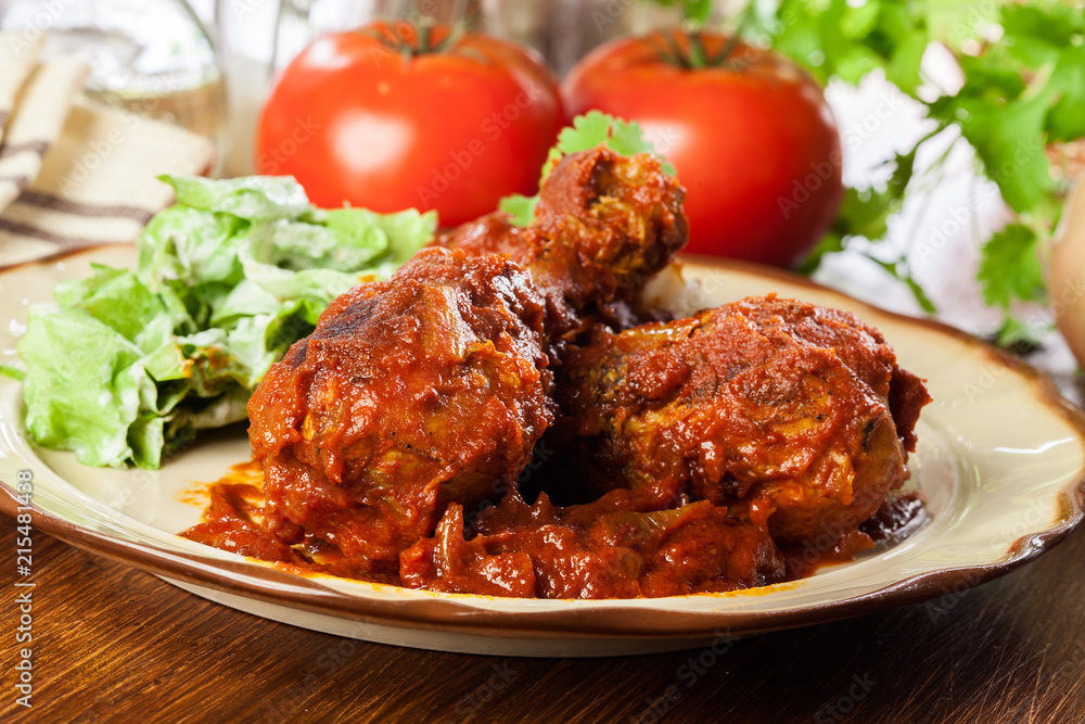 Chicken drumstick curry with rice Chicken drumstick curry with rice