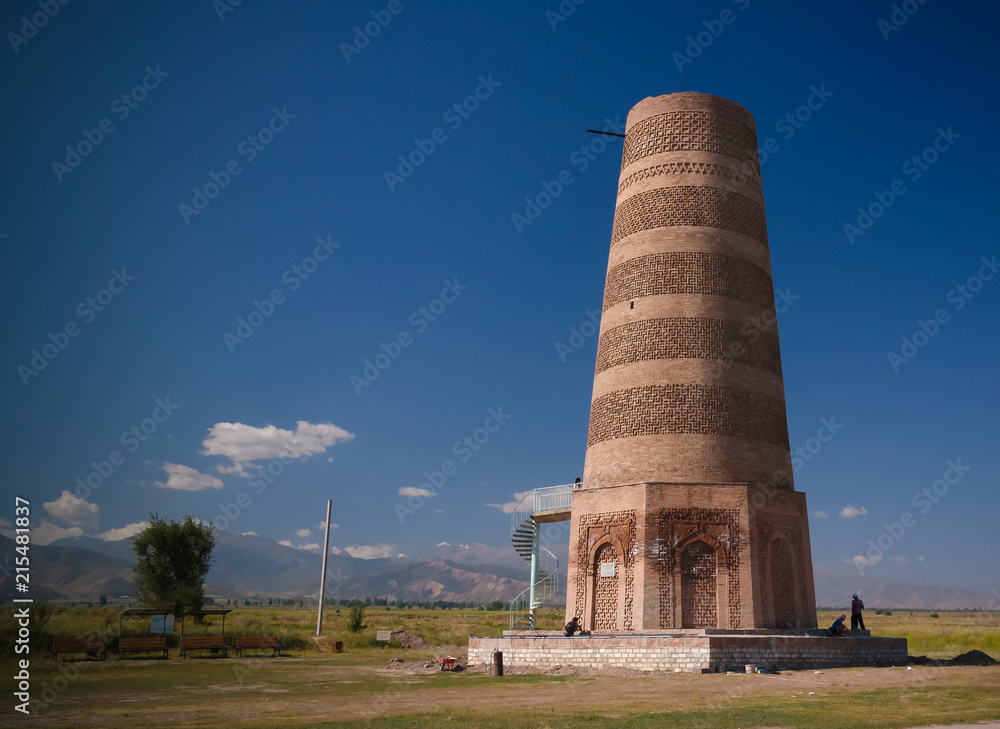 Exterior view to Burana Tower, Tokmok, Kyrgyzstan
