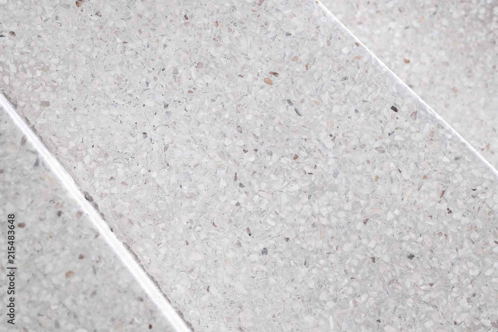Fototapeta premium Stairs Terrazzo polished stone walkway and floor, pattern and color surface marble and granite stone, material for decoration background texture, interior design. selective focus.