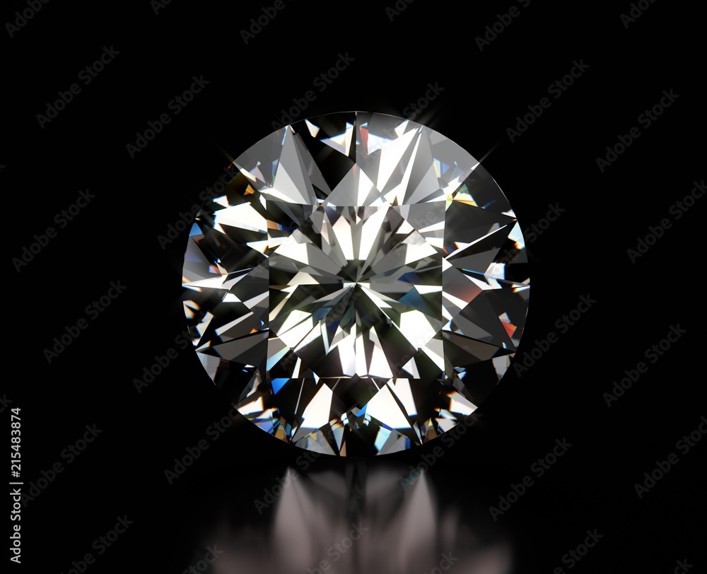 TVstation Justering røg Realistic Diamond in top view , 3d illustration. Stock-illustration | Adobe  Stock