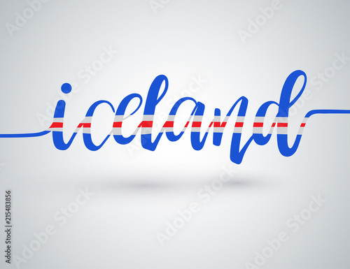 Country Name Written on White Background : Vector Illustration