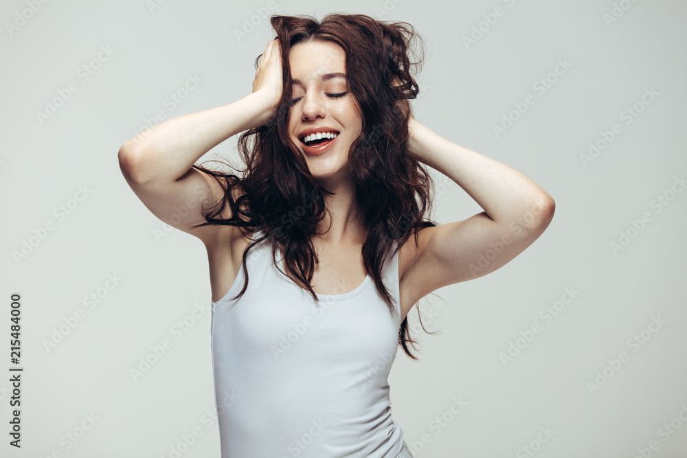 Woman enjoying the moment Woman enjoying the moment