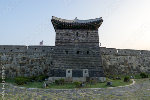 suwon hwaseong fortress wall photo