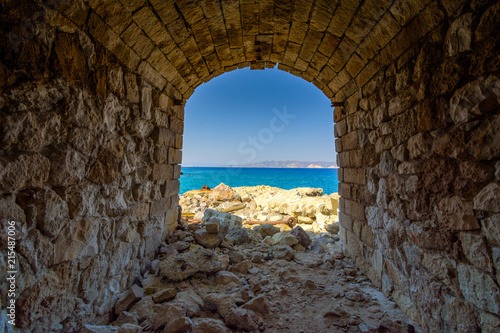 Abandoned sulfur mines and beach, Milos island, Cyclades, Greece