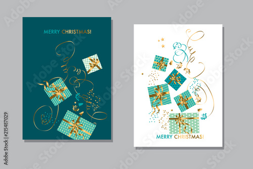 Simple xmas gift box elemen...