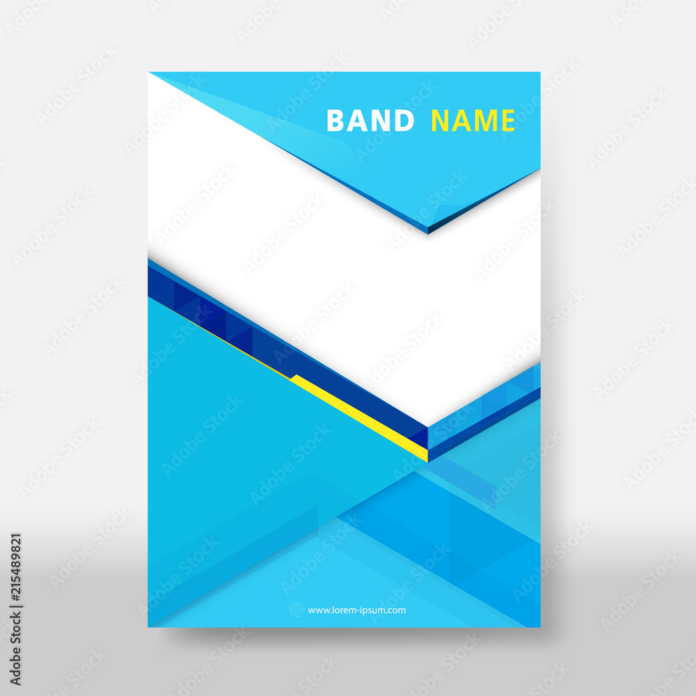 Blue and yellow Business modern Flyer & Poster Cover Template