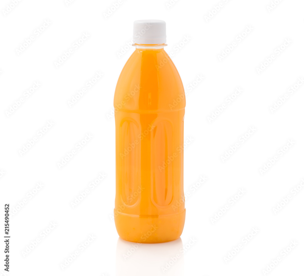 plastic bottle 100 % orange juice on isolated white background
plastic bottle 100 % orange juice on isolated white background