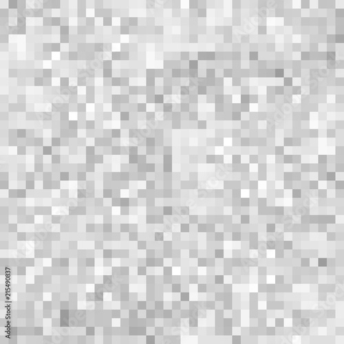 Abstract pixel gray white background of squares. Halftone monochrome gradient. Geometric square pattern.