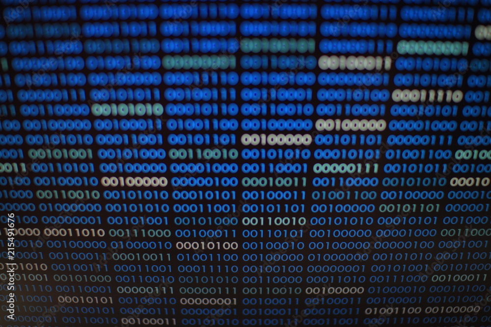 blue binary code. blocks of binary data. Blockchain concept. blue background with computer digital binary code bit number one and zero text. blue binary code. blocks of binary data. Blockchain concept. blue background with computer digital binary code bit number one and zero text.