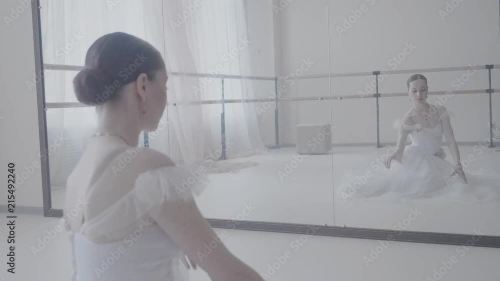 Ballerina sitting in front of mirror Ballerina sitting in front of mirror