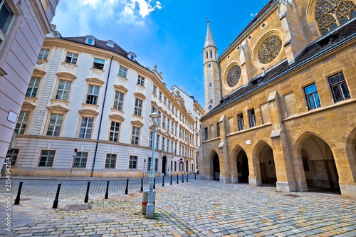 Photography Historic architecture of Minoritenplatz square in Vienna view