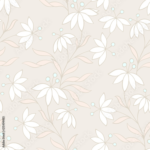 Floral seamless pattern. Flowers illustration