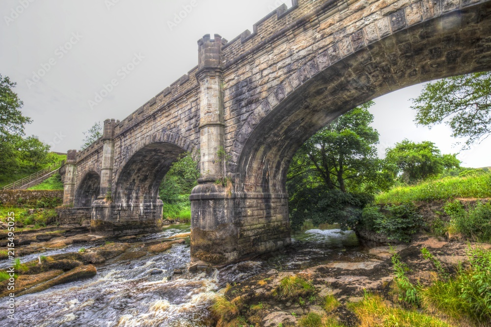  Old Aqueduct in Yorkshire Dales. UK.