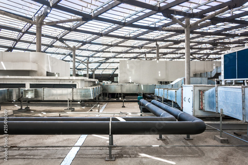 Ceiling of modern plant photo