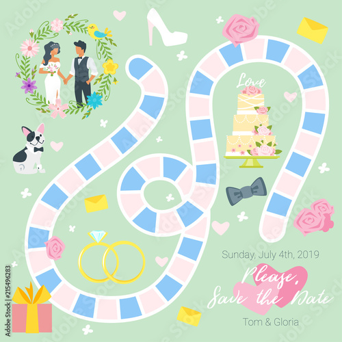 Wedding board game template