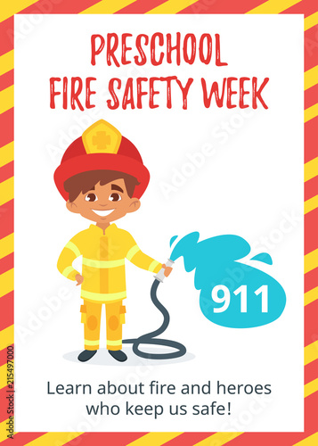 preschool fire safety week poster