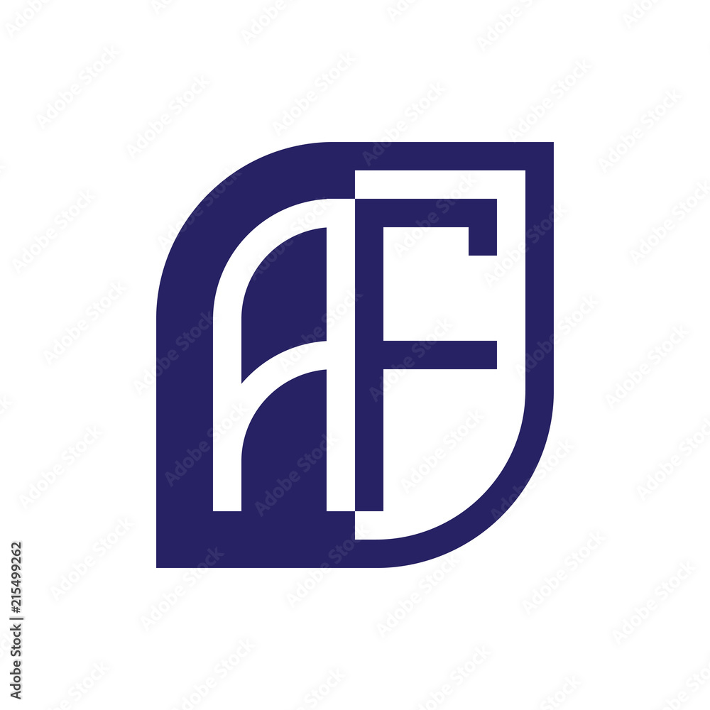 initial letter af emblem logo negative space initial letter af emblem logo negative space