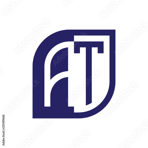initial letter at emblem logo negative space