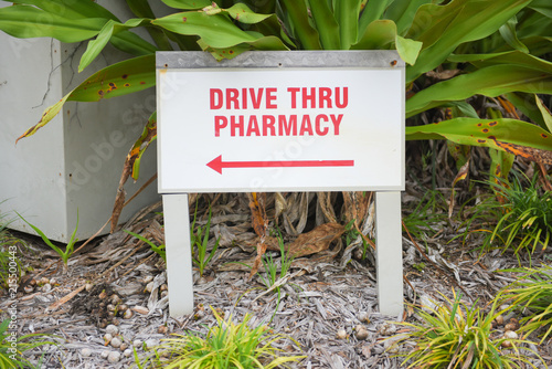 Drive thru pharmacy sign
