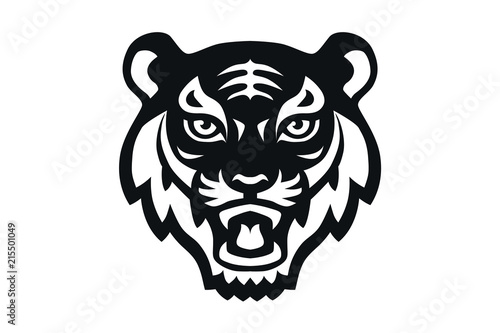 tiger animal mascot head vector illustration logo