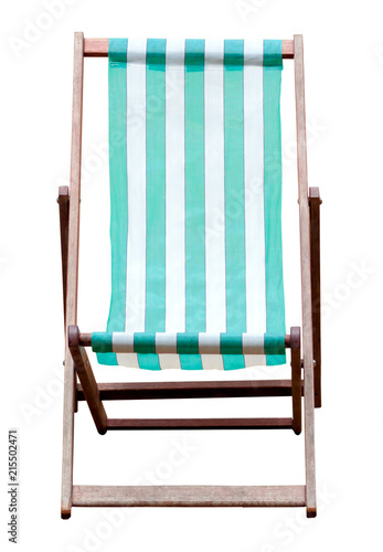 Turquoise white chaise-longue isolated on a white background