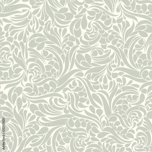 Seamless background baroque style. Vintage Pattern. Retro Victorian. Ornament in Damascus style. Elements of flowers, leaves. Vector illustration. Wallpaper, print packaging, textiles. photo
