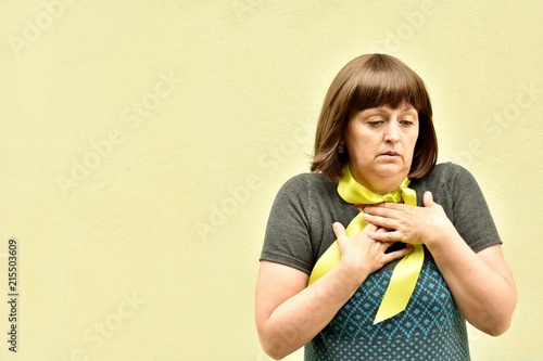 Tableau sur toile the woman is in pain
