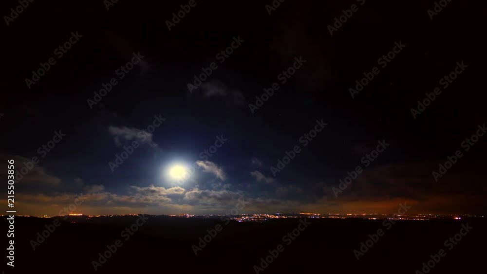Moonrise with stars in the sky Moonrise with stars in the sky