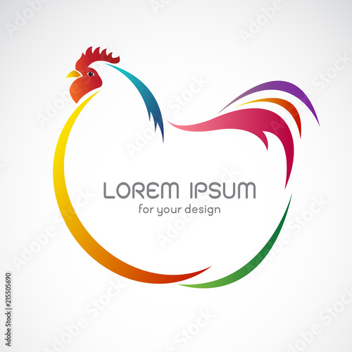 Vector of a hen design on white background. Farm Animals. Easy editable layered vector illustration.