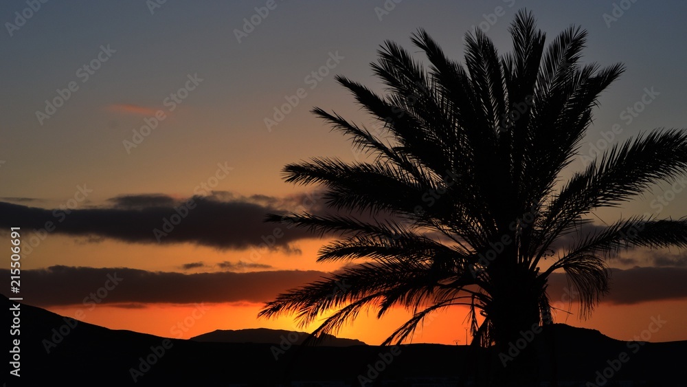 Obraz premium Sunset on Fuerteventura