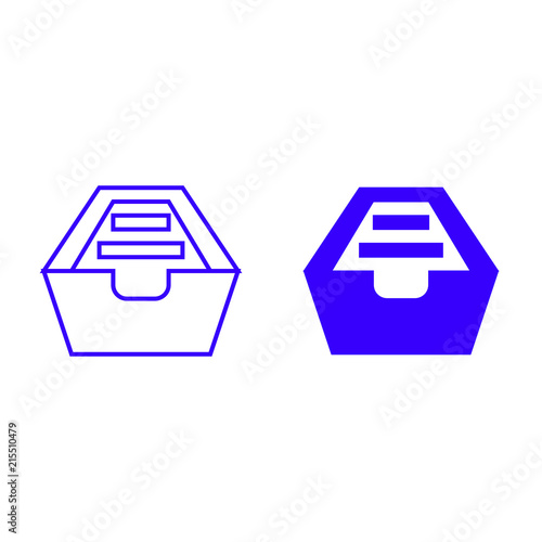 Inbox full vector icon isolated on background. Trendy sweet symbol. Logo illustration