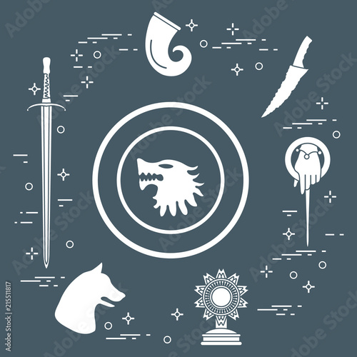 Symbols of the fantasy television series.