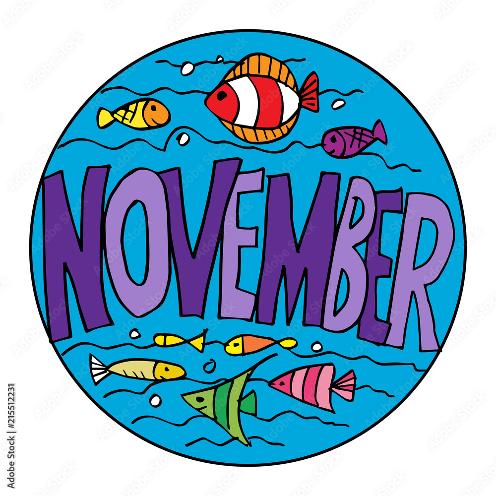 Color example.  November Coloring Pages for Kids