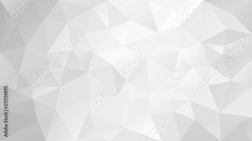 vector abstract irregular polygonal background - triangle low poly pattern - very light soft grayscale - white and gray © ardely