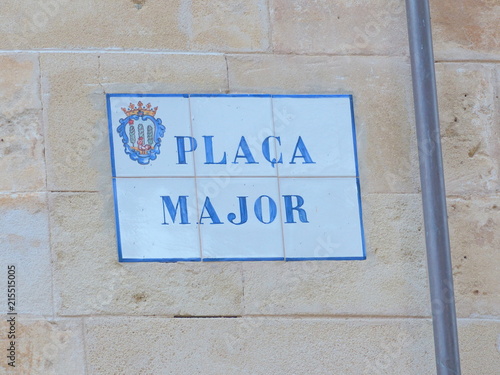 Street sign in Pollenca, Majorca