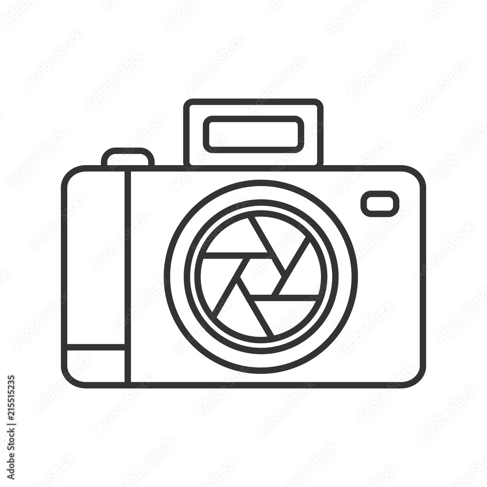 Professional photo camera linear icon Professional photo camera linear icon