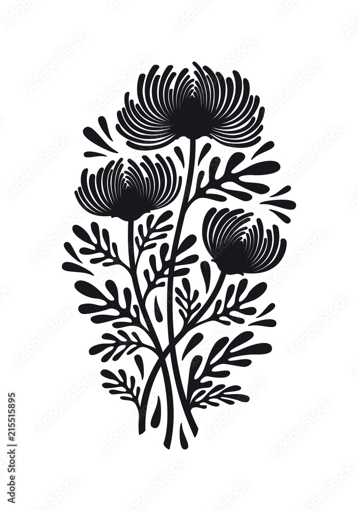 A Traditional Japanese Chrysanthemum Tattoo Flash Design. High-quality  Photo Stock Photo, Picture and Royalty Free Image. Image 204738975.