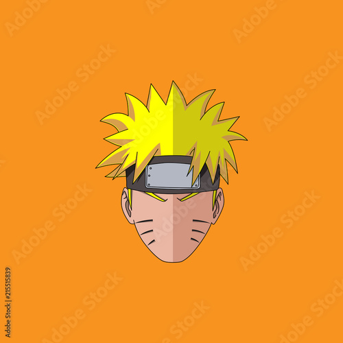 flat ninja head design suitable applied to t-shirts or mugs