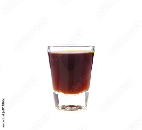 Coffee glass on white background.