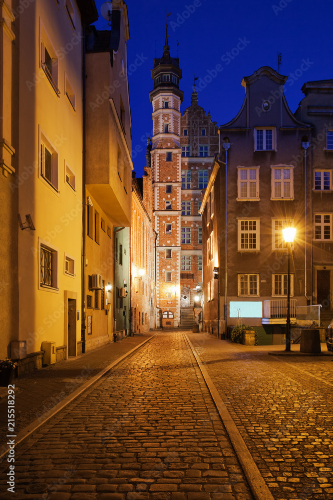 Old Town of Gdansk at Night