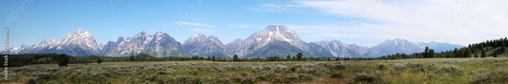 Mount Moran Turnout, Blick auf das Teton Gebirge
