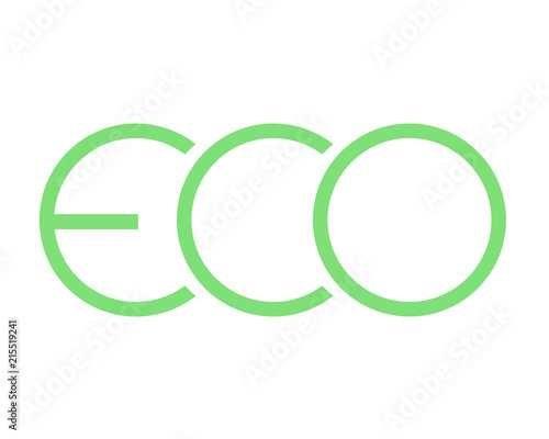 Logo eco green vector 