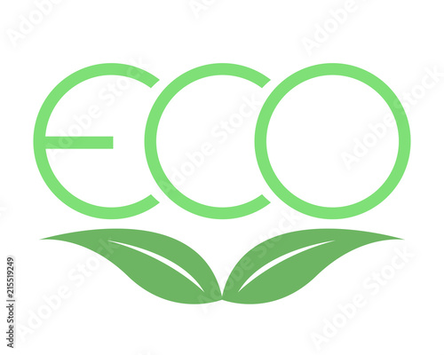 Logo eco green vector 