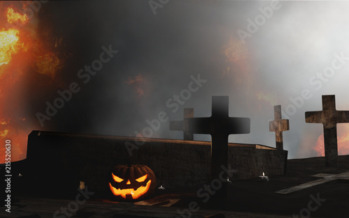 Halloween graveyard open co...