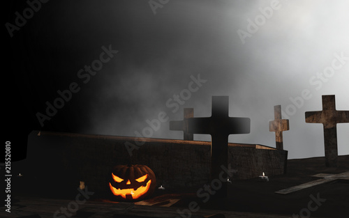 Halloween graveyard open co...