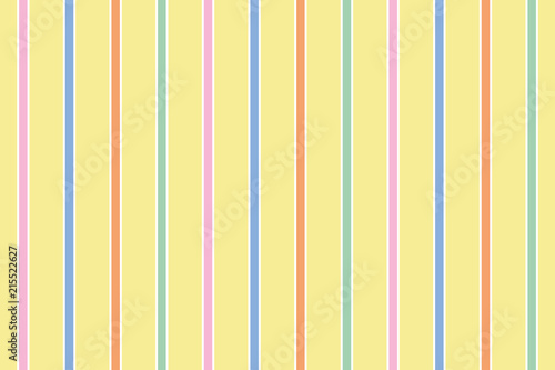 pastel pink, orange, blue, green and white stripes on yellow background